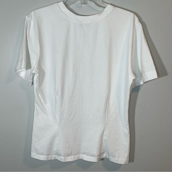 Nordstrom Signature SS Basic White T-shirt Size L - Picture 2 of 4